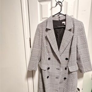 Women's Black and White Houndstooth dress/blazer